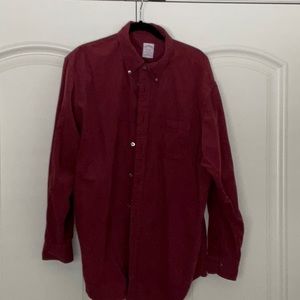 Red Brooks Brothers corduroy XL button down.